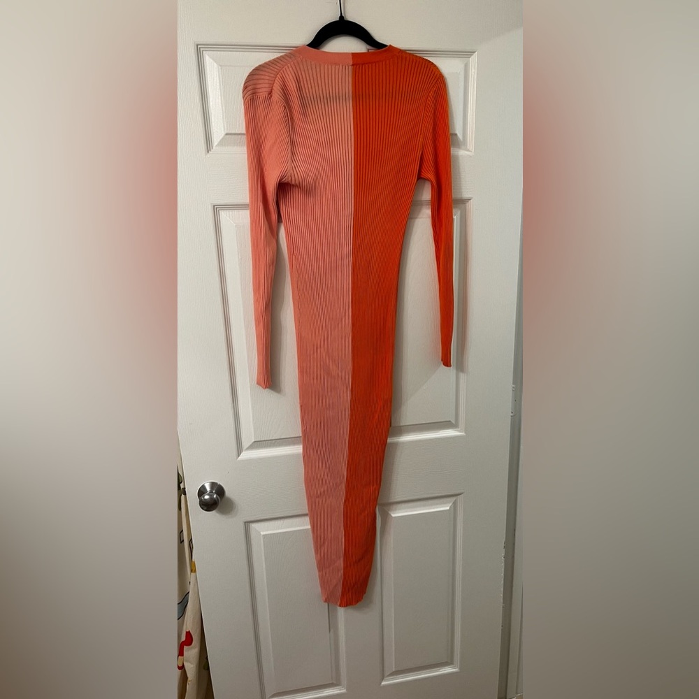 Staud Two-Tone Ribbed Dress - Picture 3 of 4